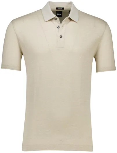 Hugo Boss Hugo Boss Black linen blend H-Press polo beige