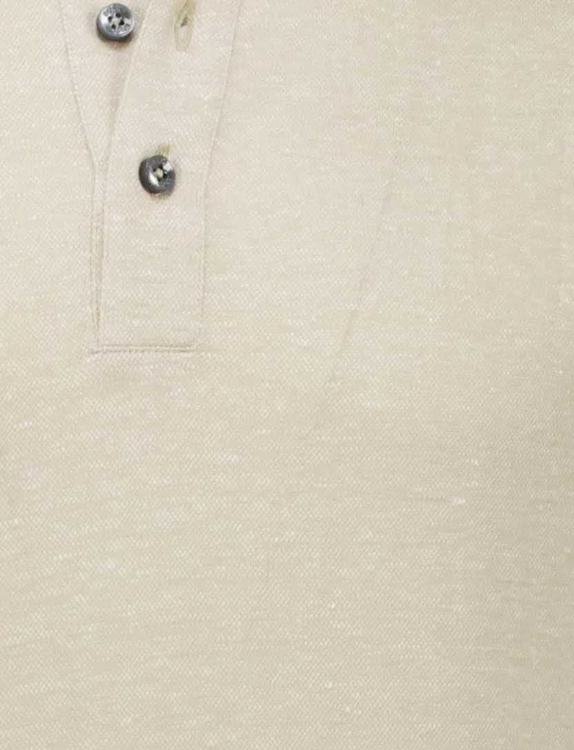 Hugo Boss Black linen blend H-Press polo beige