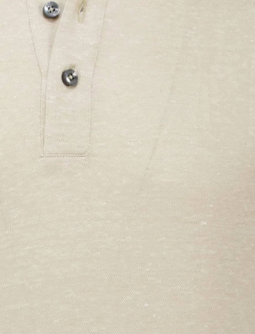 Hugo Boss Black linen blend H-Press polo beige