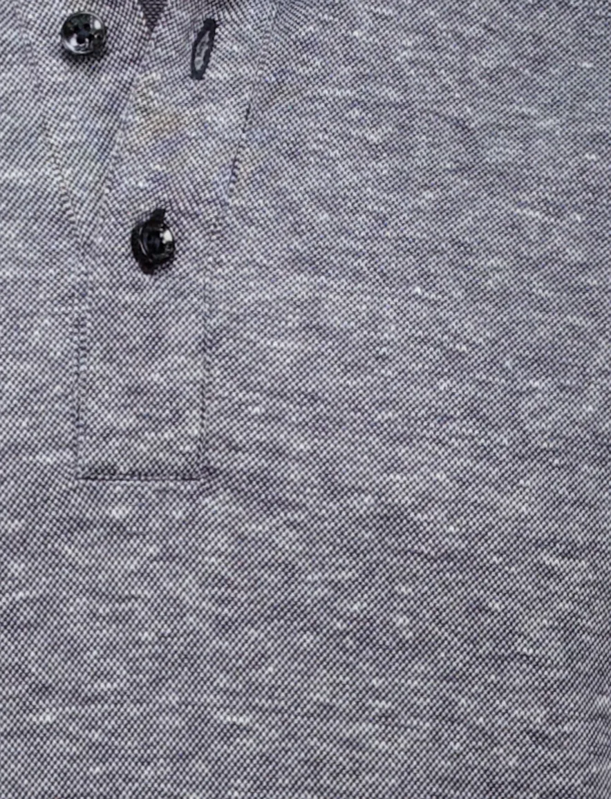 Hugo Boss H-Press linnen-blend polo grijs