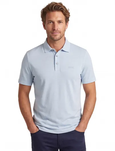 Hugo Boss Boss poloshirt lichtblauw effen katoen
