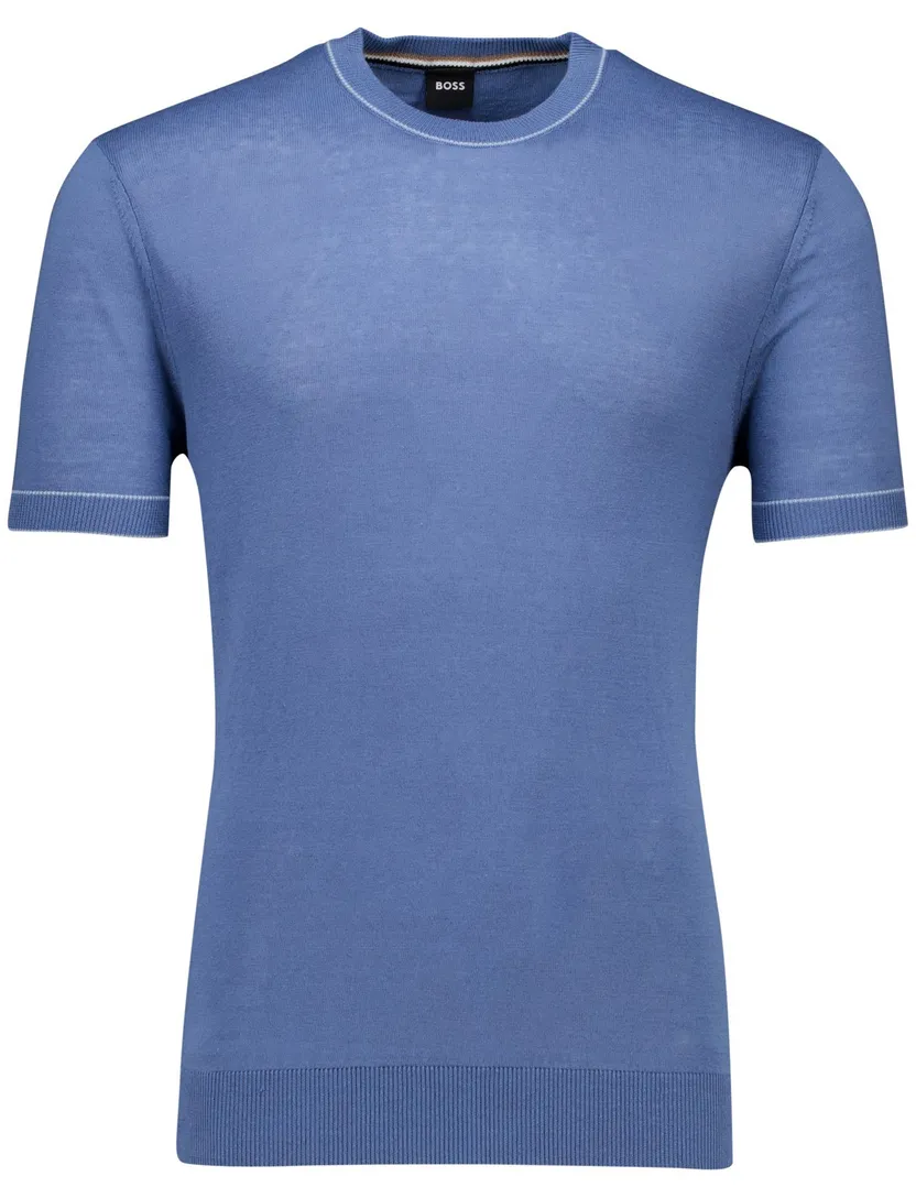 blauw Hugo Boss T-shirt H-Jiovanni met boord