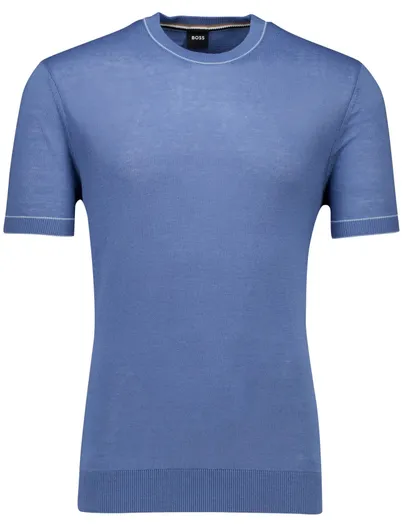 Hugo Boss Hugo Boss t-shirt H-Jiovanni blauw met boord