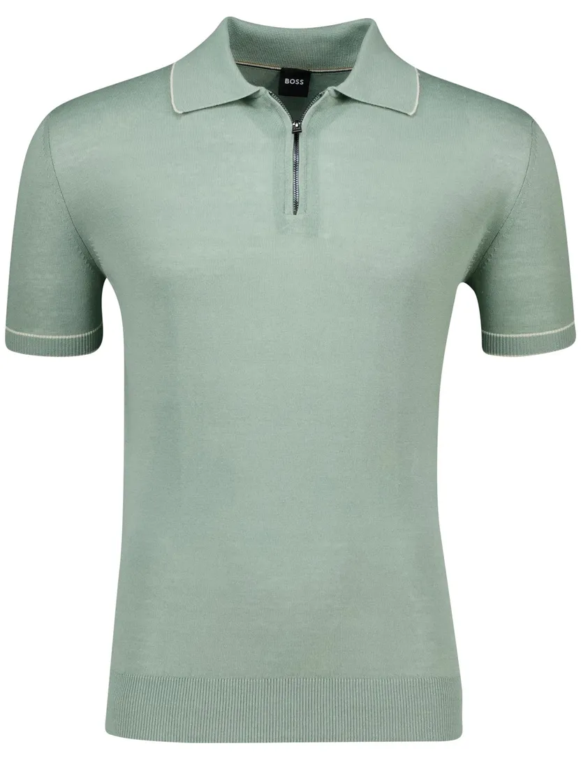 Hugo Boss Black H-jiovanotto half zip polo groen