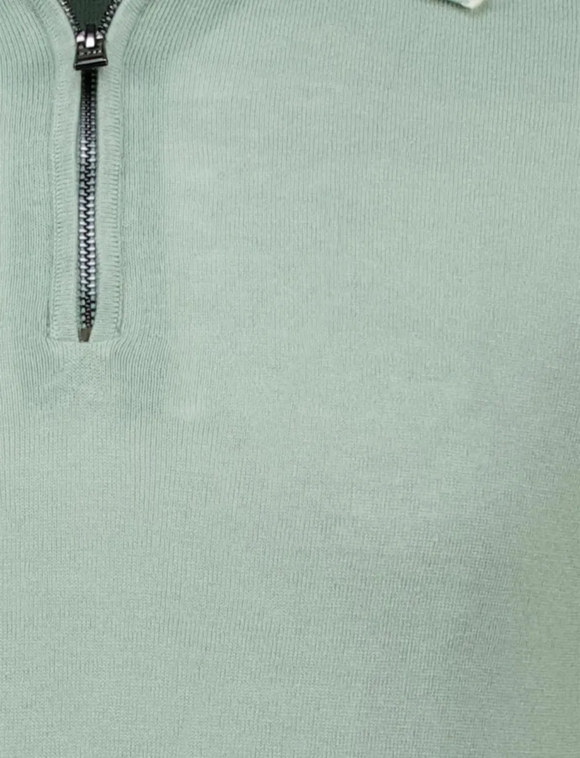 Hugo Boss Black H-jiovanotto half zip polo groen