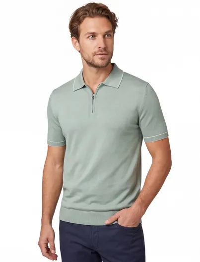 Hugo Boss Hugo Boss Black H-jiovanotto half zip polo groen