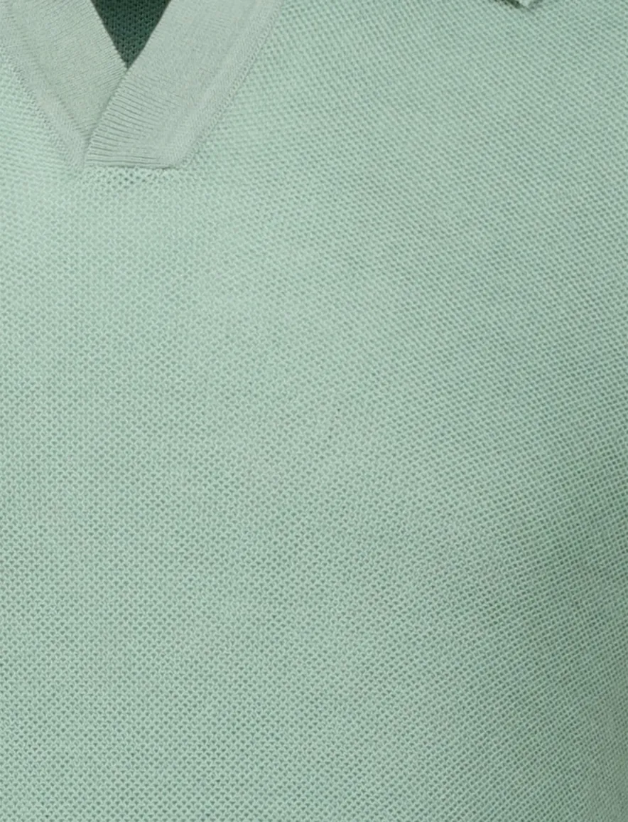 Hugo Boss Black H-Jianluca v-hals polo groen