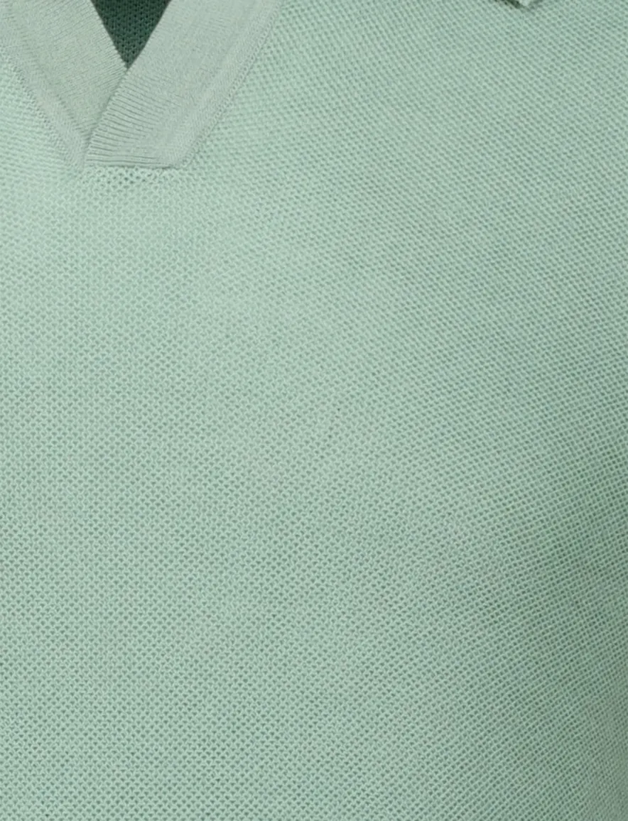 Hugo Boss Black H-Jianluca v-hals polo groen