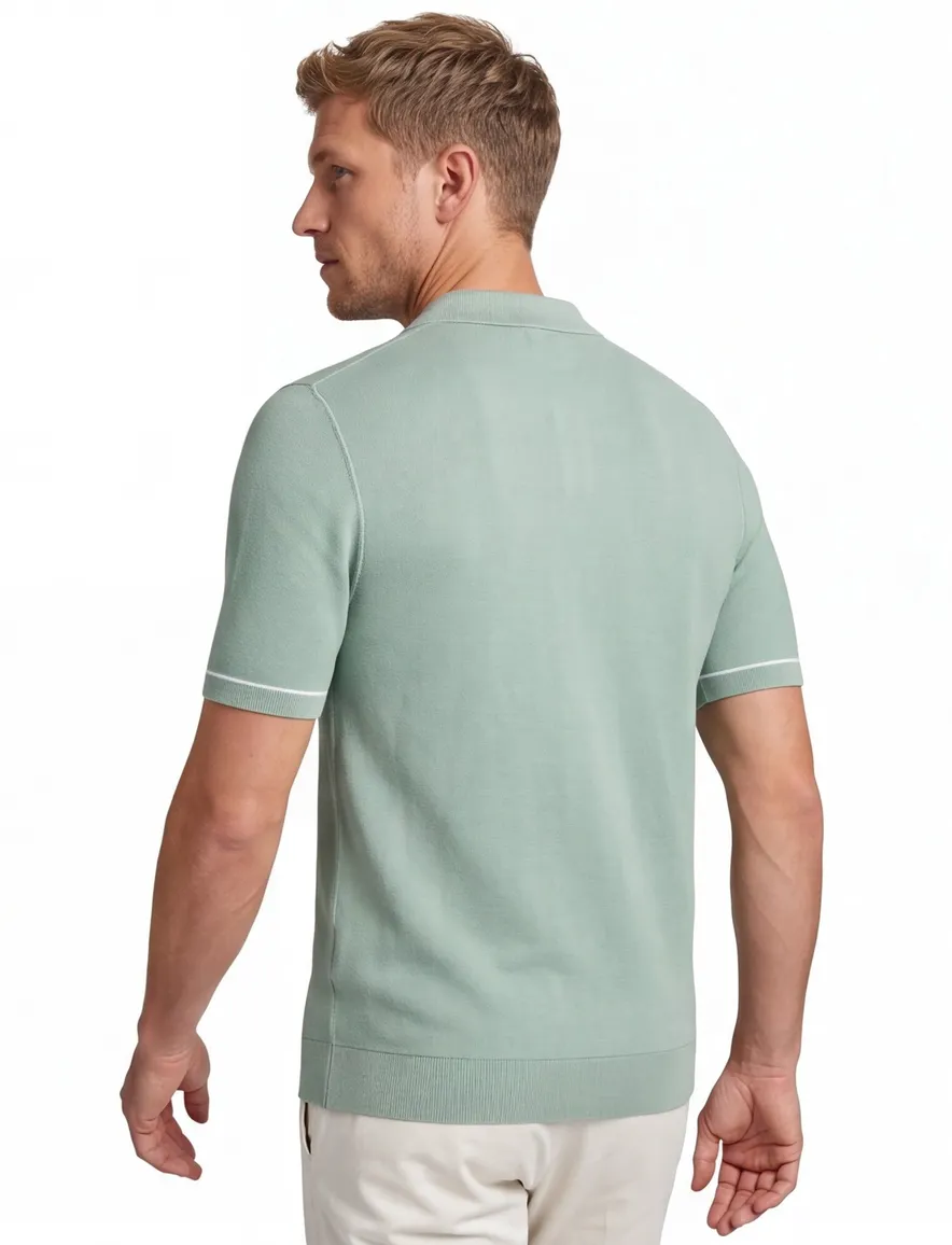 Hugo Boss Black H-Jianluca v-hals polo groen