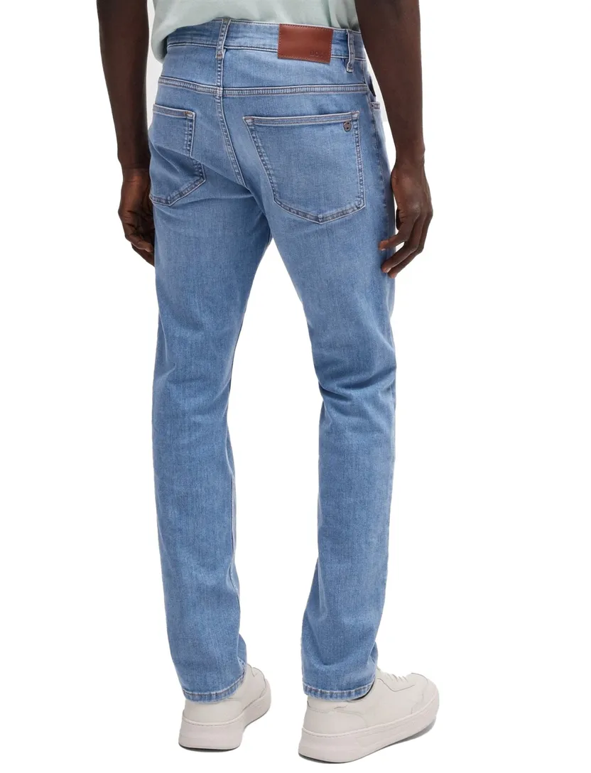 BOSS Delaware jeans blauw effen