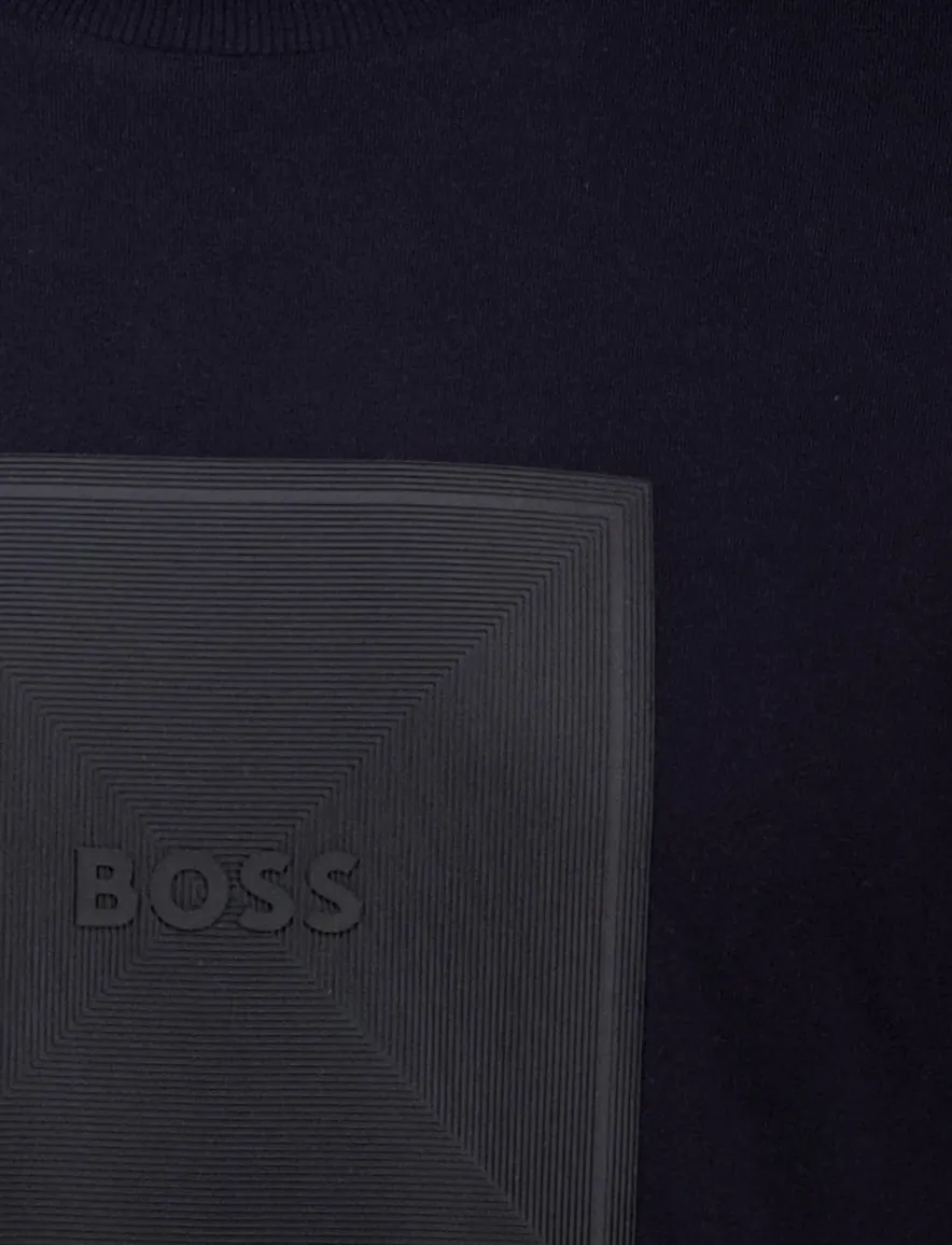 Boss GreenT-shirts donkerblauw Logo Rib