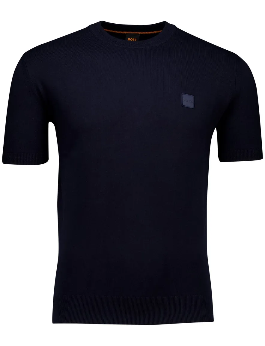 Boss Orange t-shirt Kanache donkerblauw korte mouw