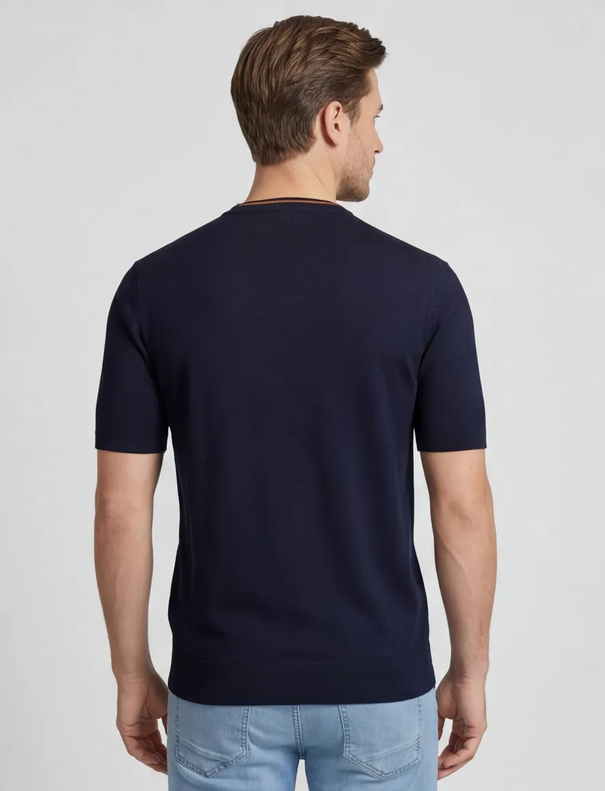 Boss Orange t-shirt Kanache donkerblauw korte mouw