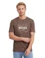 Boss Orange t-shirt bruin met logo katoen