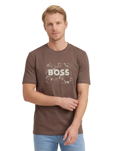 Hugo Boss Boss Orange t-shirt bruin met logo