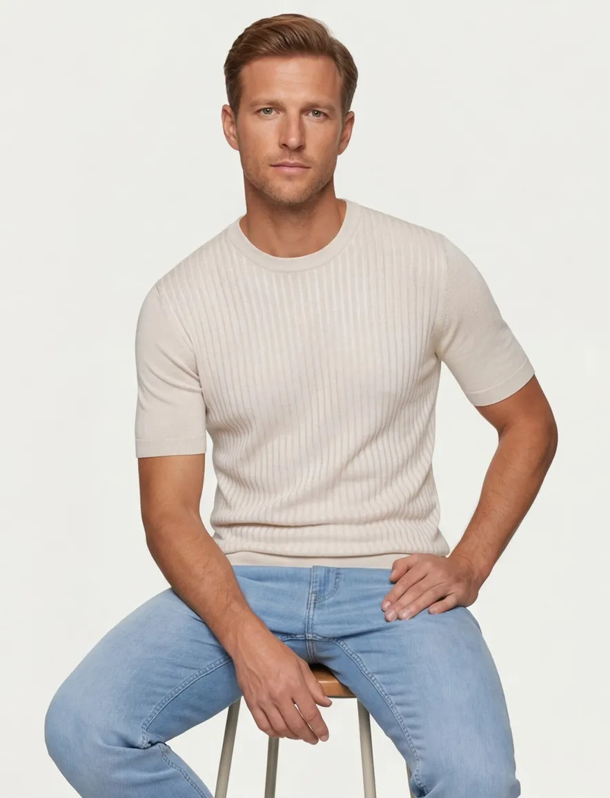 BOSS orange t-shirt Ajordino beige