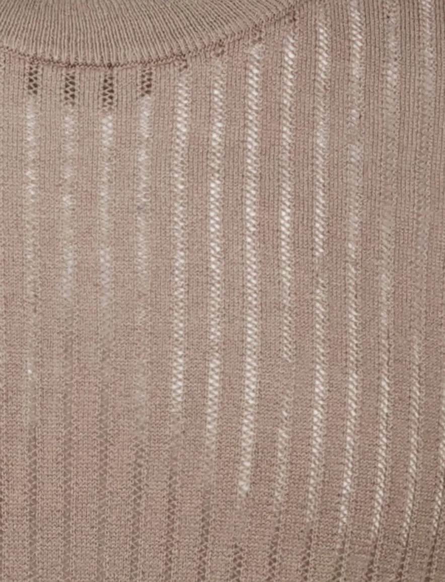 Hugo Boss Ajordino T-shirt bruin met boord