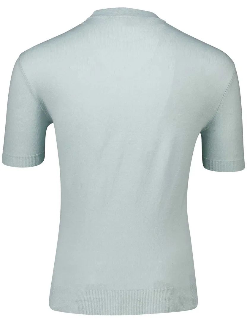 Boss Ajordino korte mouw T-shirt lichtblauw structuur normale fit