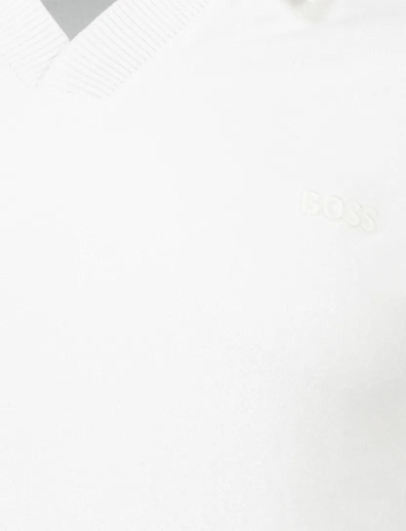 Hugo Boss Orange polo v-hals wit