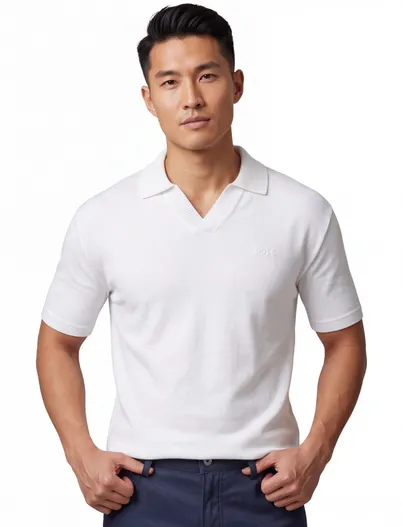 Hugo Boss Hugo Boss Orange polo v-hals wit
