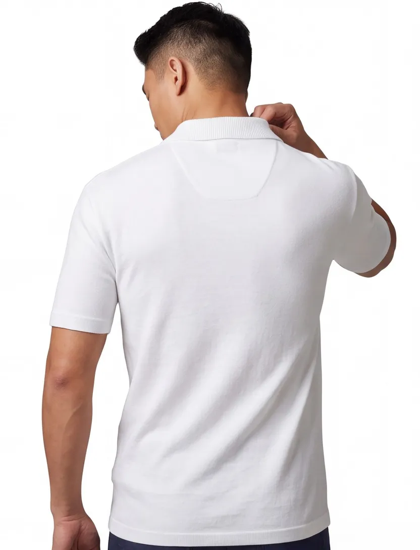 Hugo Boss Orange polo v-hals wit