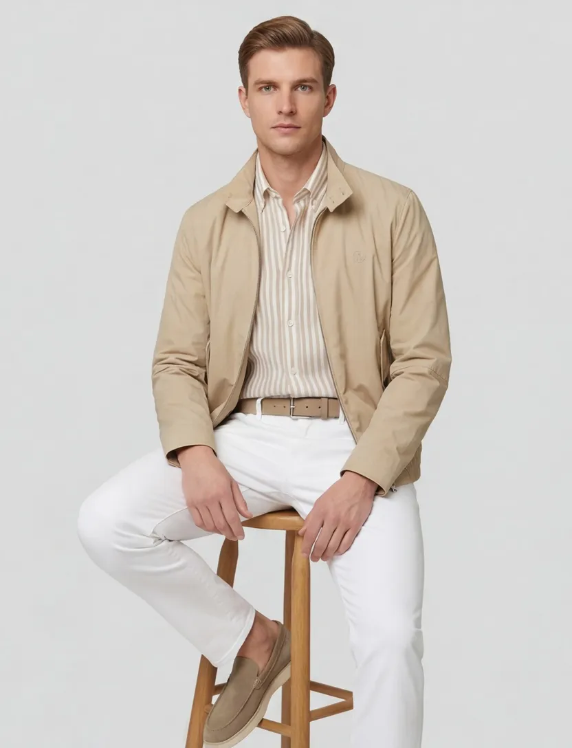 beige Hugo Boss H-Coiner zomerjas