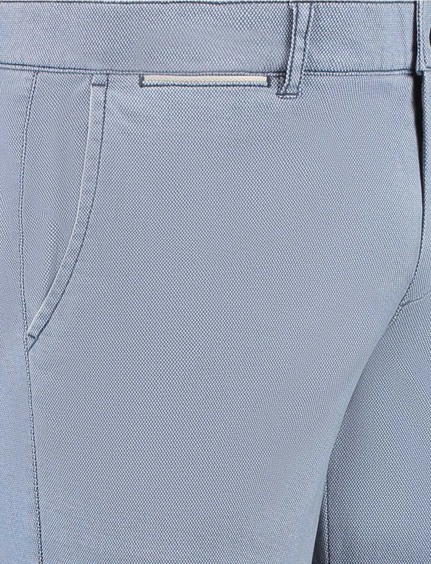 Com4 broek blauw katoen effen