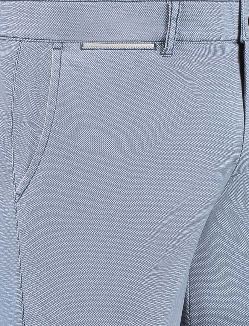 Com4 chino blauw effen katoen