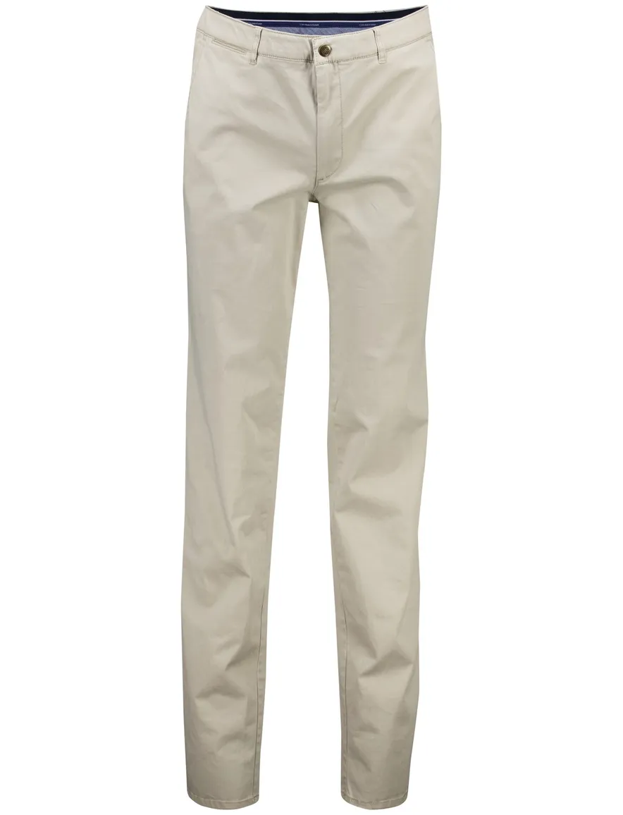 Com4 modern chino collection licht beige katoen effen