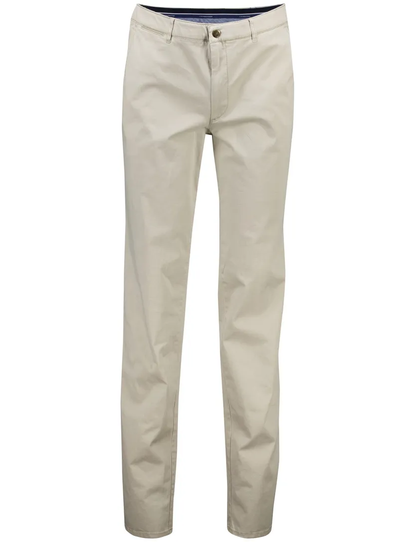 Com4 modern chino collection licht beige katoen pantalon