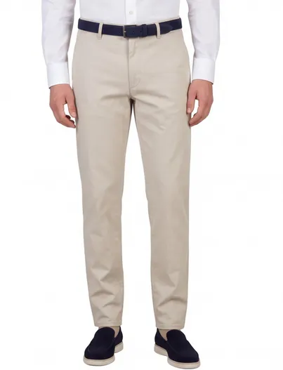 COM4 Com4 modern chino collection licht beige katoen effen