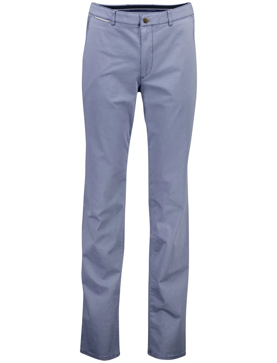 Com4 modern chino blauw katoen