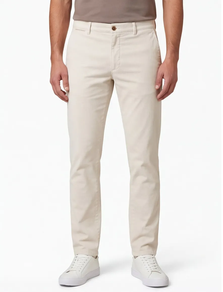 Com4 Modern Chino creme katoen