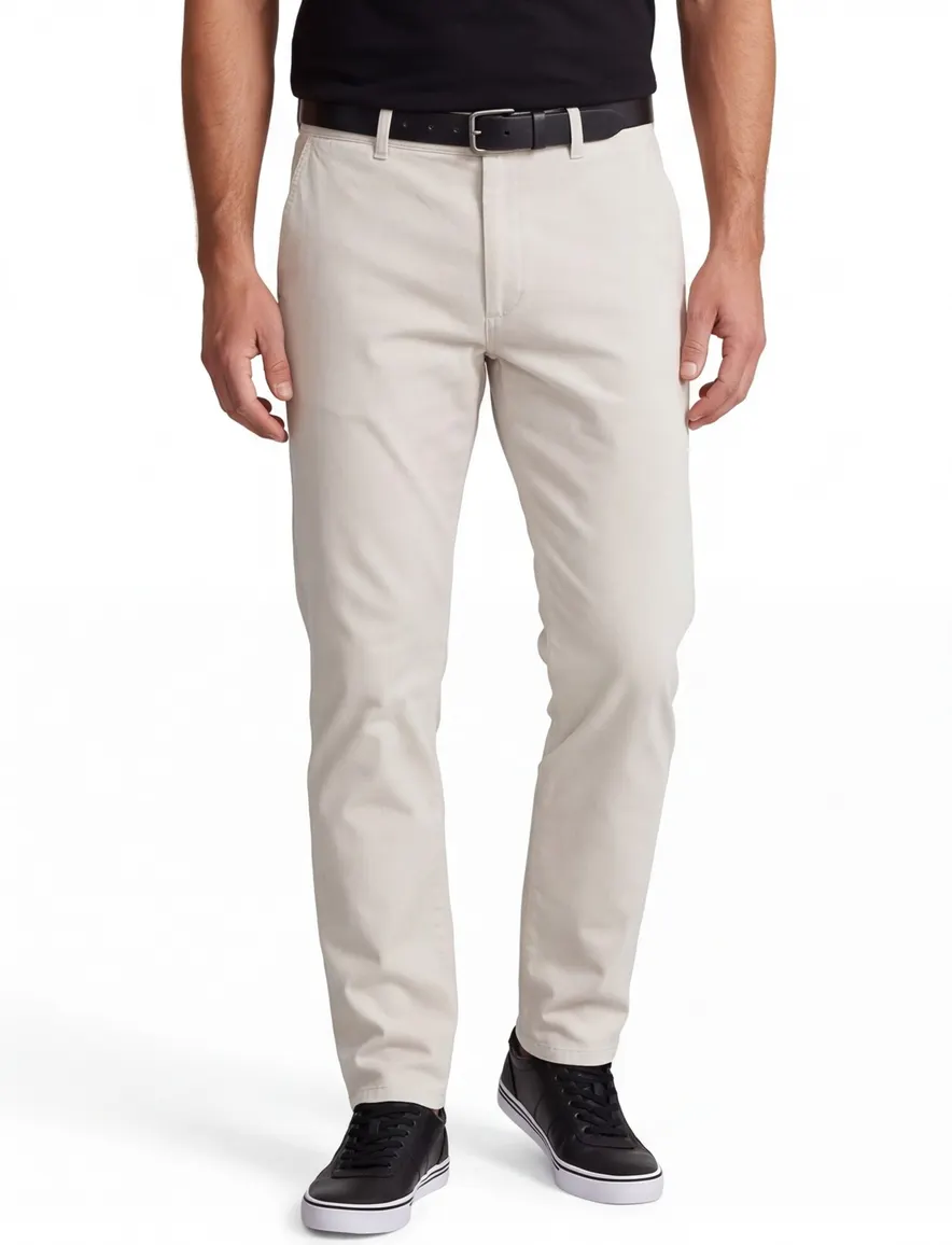 Com4 modern chino collection lichtgrijs katoen