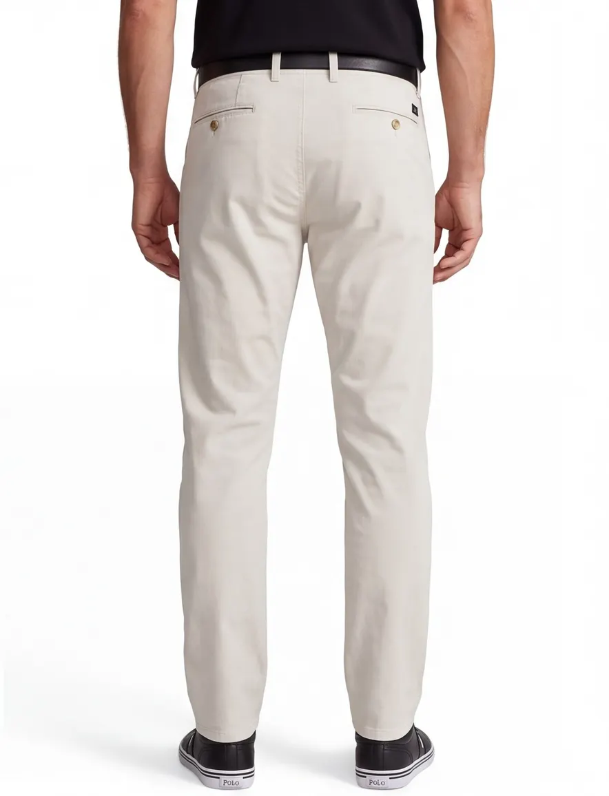 Com4 modern chino collection lichtgrijs katoen effen