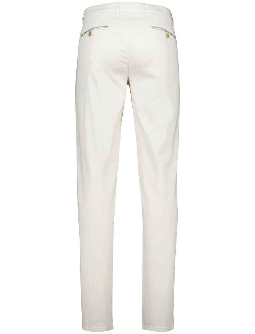 COM4 modern chino wit katoen effen