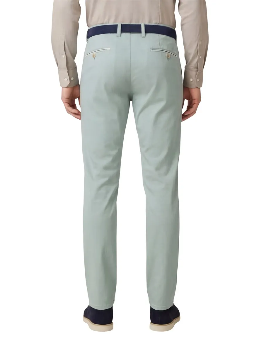 COM4 modern chino groen katoen