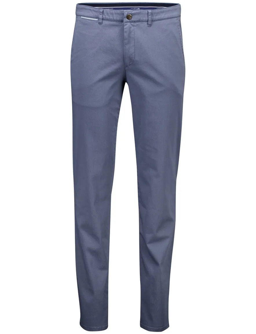 COM4 modern chino blauw katoen pantalon