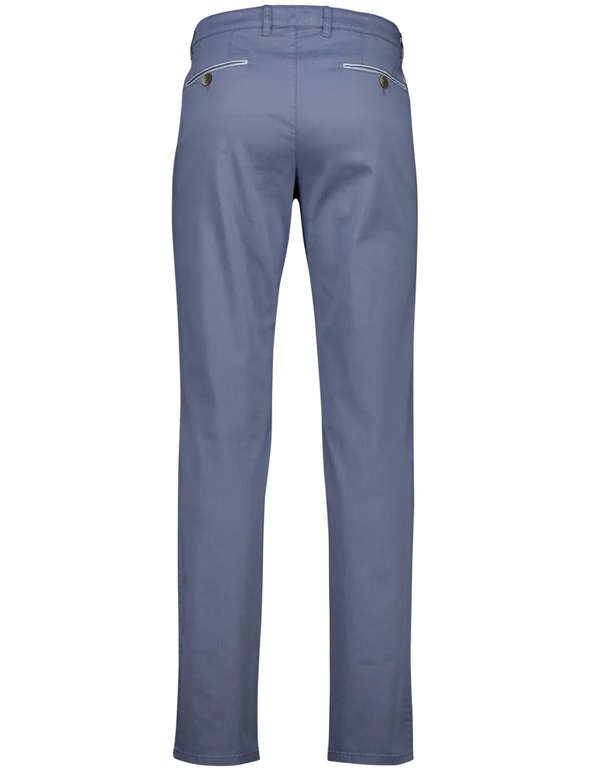 COM4 modern chino blauw katoen normale fit