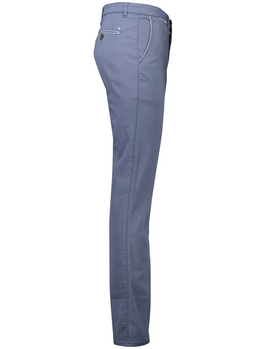 COM4 modern chino blauw katoen pantalon