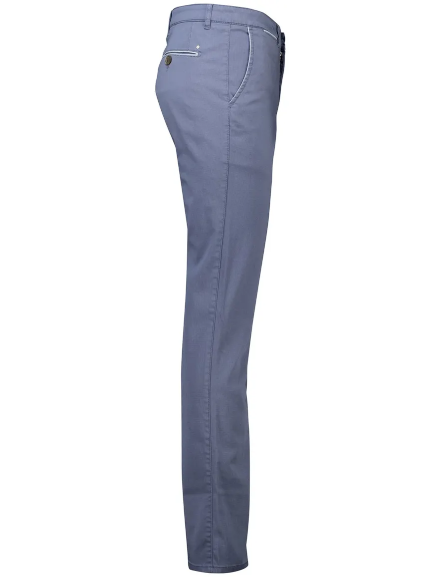COM4 modern chino blauw katoen pantalon