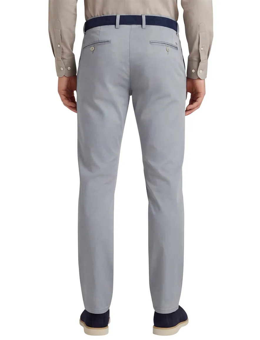 Com4 pantalon lichtblauw katoen