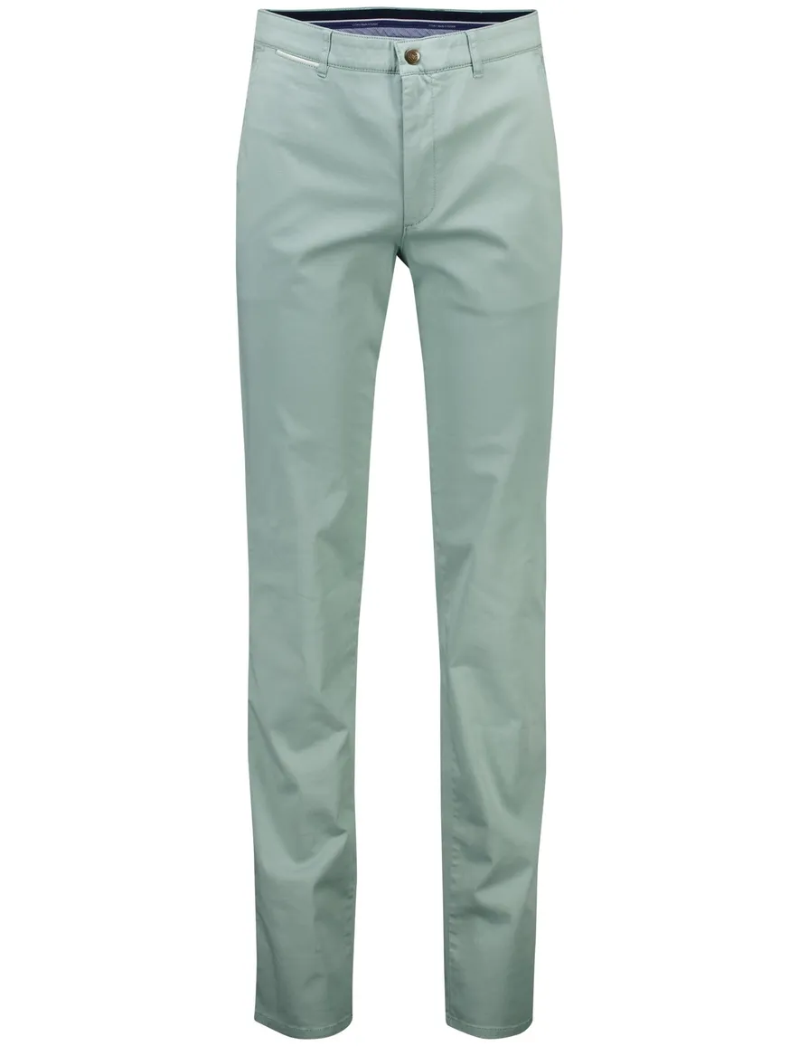 Com4 Modern Chino Collection groen katoen effen