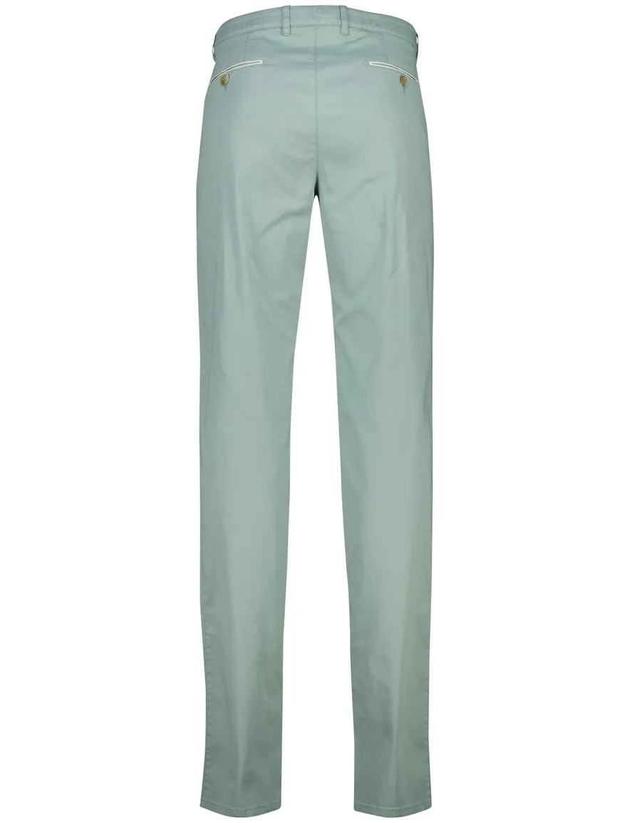 Com4 Modern Chino Collection groen katoen effen