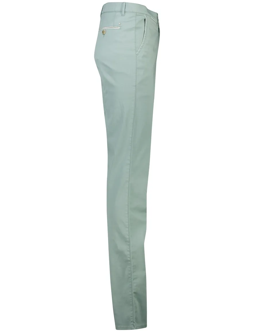 Com4 Modern Chino Collection groen katoen effen