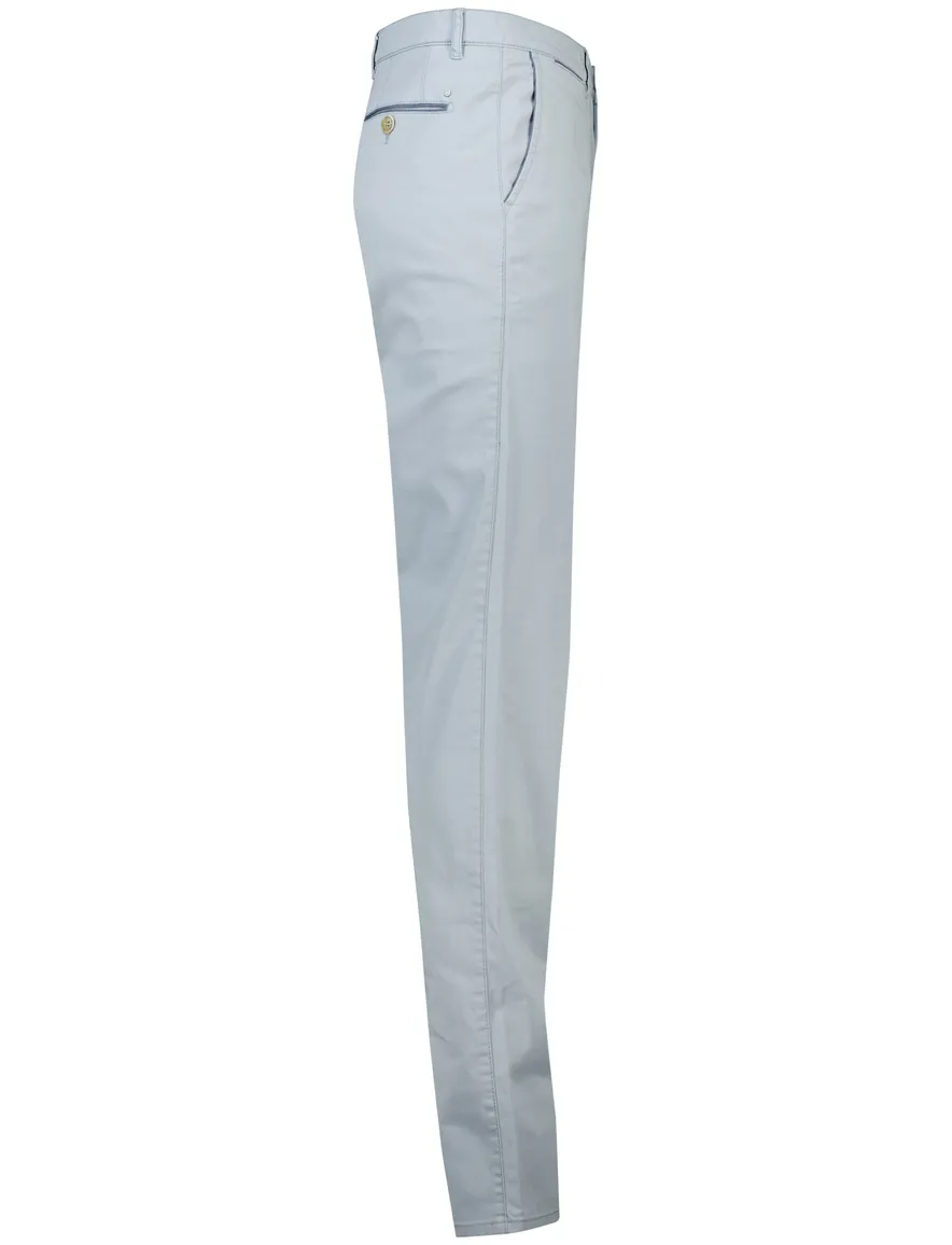 Com4 modern chino collection lichtblauw effen katoen