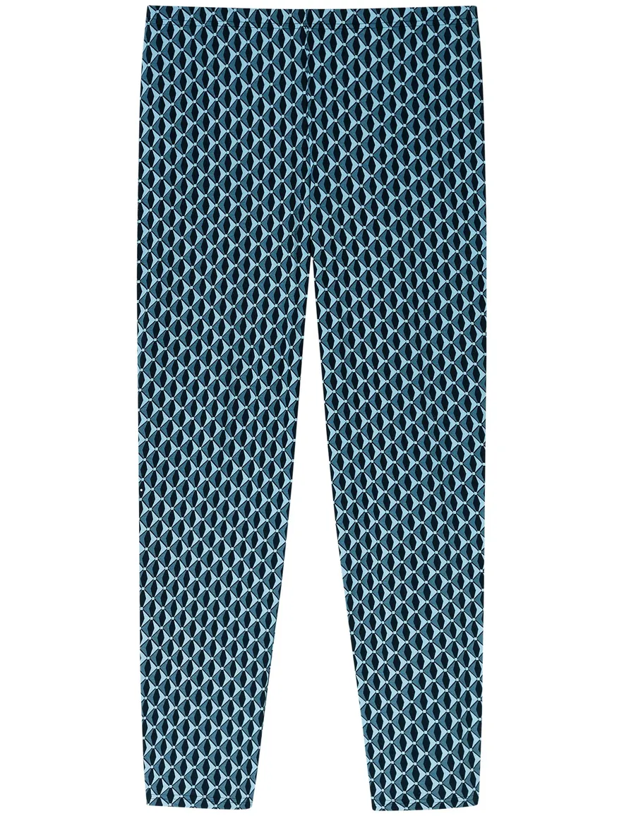 Schiesser pyjama blauw geprint katoen