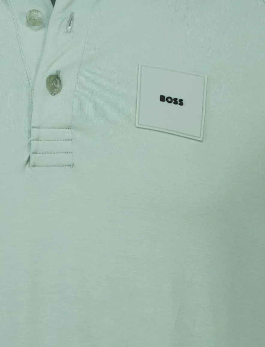 Hugo Boss Green Paddy Rib polo regular fit groen