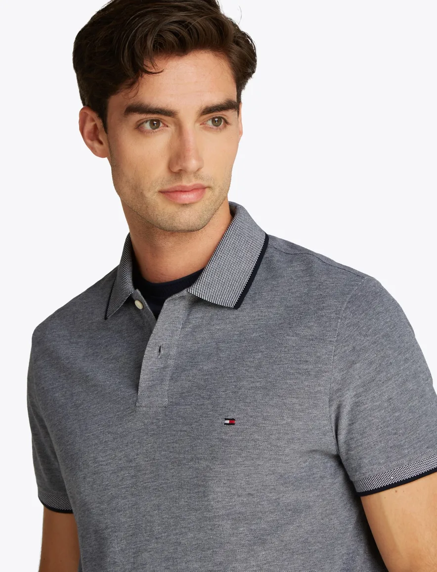 Tommy Hilfiger polo grijs normale fit pique