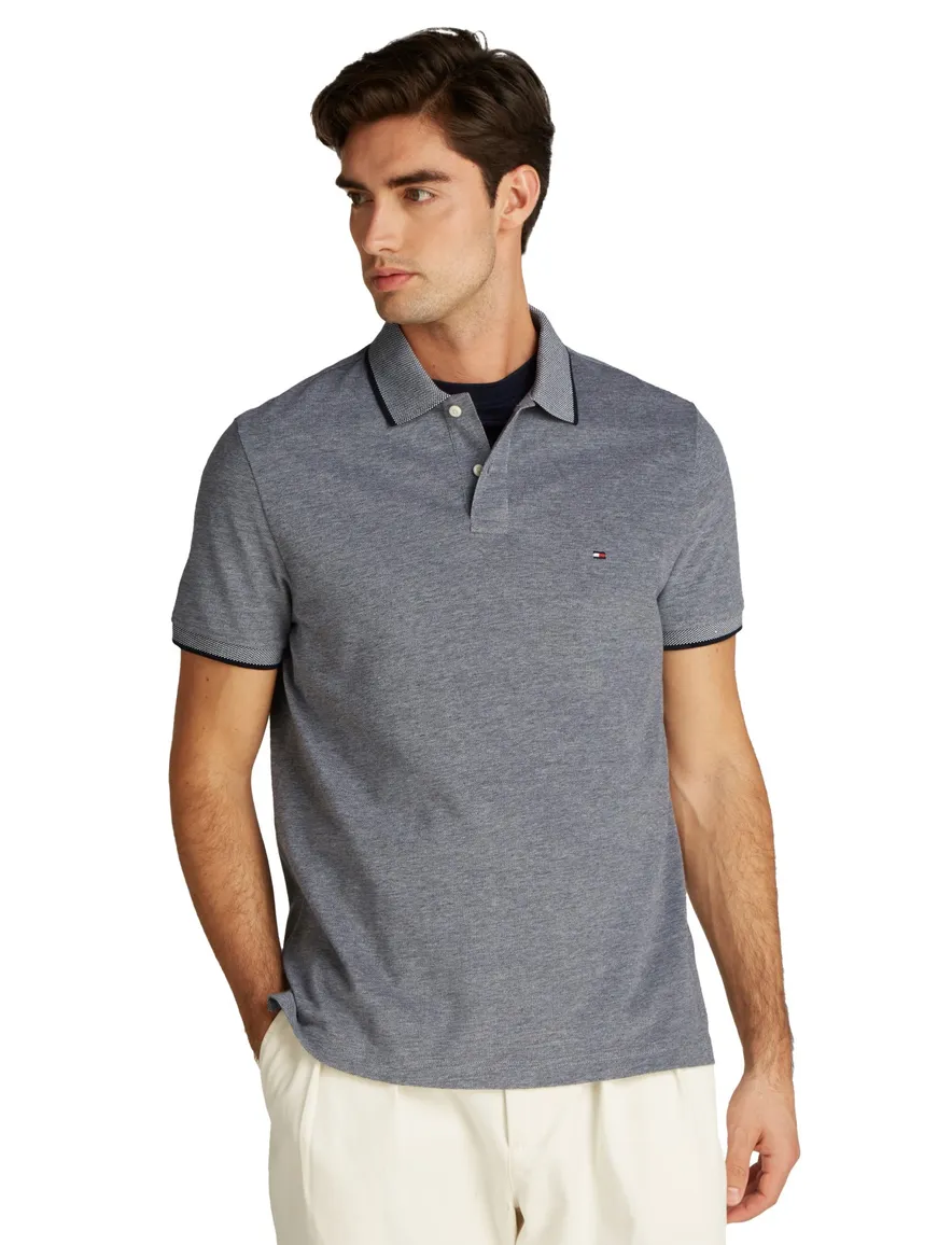 Tommy Hilfiger polo grijs normale fit pique